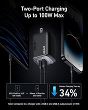 Load image into Gallery viewer, Anker Prime 100W USB C Charger, Anker GaN Wall Charger, 3-Port Compact Fast PPS Charger, for MacBook Pro/Air, Pixelbook, iPad Pro, iPhone 14/Pro, Galaxy S23/S22, Note20, Pixel, Apple Watch, and More

