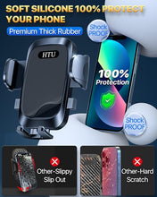 Load image into Gallery viewer, HTU [True Military-Grade Car Phone Holder [2024 Upgraded Strongest Suction &amp; Vent Clip] Cell Phone Car Mount for Dashboard Windshield Vent Truck Cradle Dash Stand,Black
