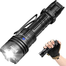 Load image into Gallery viewer, WUBEN T1 Tactical Flashlights 2000 High Lumens, Rechargeable Flashlight 498 Meters Long Beam Distance, Handheld Flash Light with Tactical Tail Button for Tactical Gear, Suvival, Emergencies, Outdoor
