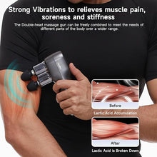 Load image into Gallery viewer, Double-Head Mini Massage Gun, Deep Tissue Percussion Muscle Massage Gun for Therapy and Relaxation, Portable Handheld Muscle Massager Gun for Athletes Relieving Pain, Soreness and Stiffness
