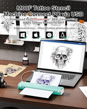 Load image into Gallery viewer, Phomemo Tattoo Printer, M08F Bluetooth Tattoo Stencil Printer for Tattooing, Tattoo Artists, Thermal Tattoo Transfer Printer Compatible with Phone &amp; PC, with Case &amp; Tattoo Transfer Paper
