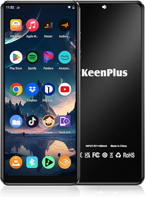 16GB MP3/MP4 Player-KeenPlus Android 9 Bluetooth/WiFi/3.5mm Jack Headphone 4.0