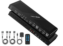 Load image into Gallery viewer, ACASIS KVM Switch 2 Monitors 2 Computers 4K@60Hz, EDID Emulation, Dual Monitor KVM with 4*USB2.0 for 2 Computers Share Keyboard &amp; Mouse, IR Remote, Hotkey Switch, L/R Audio, and 2*KVM Cables
