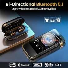 Load image into Gallery viewer, H20 Pro MP3 Player with Bluetooth, HiFi Digital Audio Player, 3.2&quot; Touch Screen Music Player, Portable DAP Lossless DSD256 32bit/192kHz, Hi-Res Bluetooth 5.1 aptX/LDAC,3.5mm+4.4mm BAL
