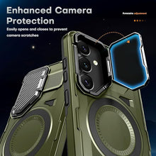 Load image into Gallery viewer, for Samsung Galaxy S25 Case with Screen Protector 6.2-Inch,[Compatible with Magsafe][Adjustable Camera Cover Stand] Military-Grade Protection Shockproof Protective Magnetic Case-Olive Green
