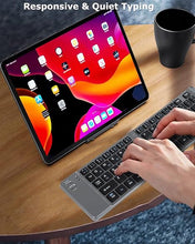 Load image into Gallery viewer, Wireless Keyboard Foldable Bluetooth Keyboard Slim Small Quiet Portable Compact Handheld Full Size Pocket Travel Folding Keyboard for PC Laptop Computer Phone Samsung Android Tablet iPhone iPad Mac
