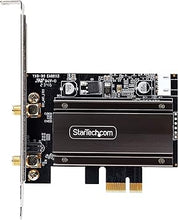 Load image into Gallery viewer, StarTech.com Wi-Fi 6E PCIe Network Card, Bluetooth 5.3, Magnetic Antenna Base, Tri-Band 802.11ax, AX5400 NIC, Windows/Linux
