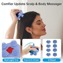 Load image into Gallery viewer, COMFIER Cordless Scalp Massager Hair Growth with 3 kneading Modes,Waterproof Head Massager with 8 Claws for Deep Cleansing,Head Scratcher,Body Massager for, Cat Massager(Blue)
