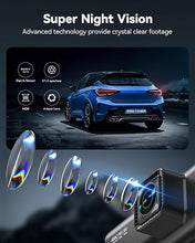 Load image into Gallery viewer, REDTIGER 4K Dash Cam Front and Rear, Touch Screen 3.18 Inch, Free 64GB Card, Car Dash Camera Built-in WiFi GPS, UHD 2160P Night Vision, WDR, Parking Monitor (F7N Touch)
