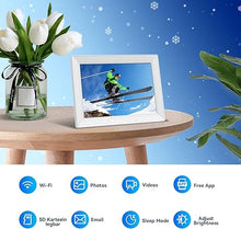 Load image into Gallery viewer, Digital Picture Frame 10.1 Inch Smart WiFi Digital Photo Frame 16GB Storage 1920 * 1200 IPS Full HD Touch Screen,Auto Rotation,Share Photos or Videos Instantly via App from Anywhere
