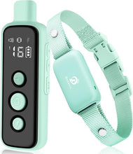 Load image into Gallery viewer, Bousnic Shock Collar for Dogs - Waterproof Rechargeable Dog Electric Training Collar with Remote for Small Medium Large Dogs with Beep, Vibration, Safe Shock Modes (8-120 Lbs) (Green)
