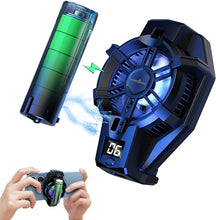 Load image into Gallery viewer, TRILINK Phone Cooler with Rechargeable Battery, Phone Cooling Fan for Gaming Fit All Types of iPhone Android Smartphones, Mobile Phone Radiator with LED Temperature Display/Universal Clamp/RGB LEDS
