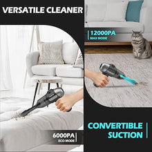 Load image into Gallery viewer, Cyclone-Pro Cordless Handheld Vacuum Cleaner with Efficient Brushless Motor, 12000Pa High Power Suction and Extended Runtime, 4-in-1 Portable Hand Vacuum for Car, Home and Pet - Black
