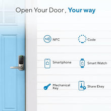 Load image into Gallery viewer, ULTRALOQ Latch 5 World&#39;s First Built-in WiFi Smart Lock with NFC, 5-in-1 Keyless Entry Door Lock with App Control, Smart Door Handle Lock with Touch Digital Keypad, Satin Nickel
