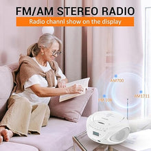 Load image into Gallery viewer, Gelielim Portable CD Player Boombox with AM/FM Radio, Bluetooth Speaker, Support CD/USB/SD/BT/AUX, LCD Display, Headphone Jack, Gifts for Parent
