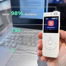 Load image into Gallery viewer, Navitomoon Digital Voice Recorder with Playback, Speech to Text and Instant Translation, Voice to Text Recorder with Transcription, No Subscription, Suitable for Lectures Meetings Classrooms
