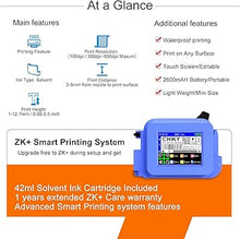 Load image into Gallery viewer, CHIKYTECH Upgraded Mini Inkjet Printer for All Materials, Portable Printing Machine for Date Time Barcode Logo Qrcode Batch Number Image Icons (Mini Inkjet Printer)
