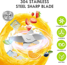 Load image into Gallery viewer, TER Shaved Ice Machine &amp; Juice Blender 2 in 1, Snow Cone Machine Ice Shaver Machine, Portable Blender for Shakes and Smoothies, Cordless Electric, Rechargeable, BPA Free, Yellow
