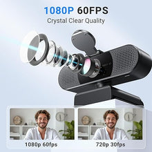 Load image into Gallery viewer, EMEET 2024 Upgraded C960 Webcam, Autofocus, 73° View Angle, Computer Camera w/Privacy Cover and Microphone, 1080P HD Webcam for PC, Plug and Play USB Webcam for Video Calling/Zoom/Skype/Teams/Webex
