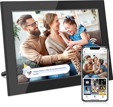 Bgift 10.1 Inch WiFi Digital Picture Frame, Digital Photo Frame with 32GB Storage and SD Card Slot, IPS HD Touch Screen Share Photos and Videos Remotely via APP - Ideal for Family and Friends
