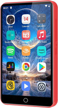 Load image into Gallery viewer, 80GB MP3 Player with Bluetooth and WiFi, 4.0&quot; Full Touchscreen Mp4 Mp3 Player with Spotify, Audible, Amazon Music, Android Music Player with Speaker, FM Radio, E-Book, Up to 512 GB (Red)
