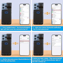 Load image into Gallery viewer, Alacrity Bluetooth 2D Barcode Scanner Upgraded 1D 2D QR Wireless Portable Back Clip Barcode Reader Scanner for Smartphone iPhone iOS Android
