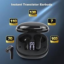 Load image into Gallery viewer, Translation Earbuds Real Time Language Translator Earset 138 Languages &amp; Accents Instant 3 Modes Translating Headphone Device with ANC, Support Touch Mode,Speaker Modes, Free Talk Translation
