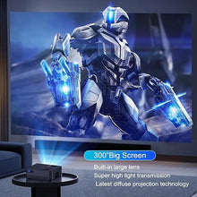 Load image into Gallery viewer, 5G WiFi Bluetooth Native 1080P Projector[Projector Screen Included], CEBORY 15000LM Full HD Movie Projector, 300&quot; Display Support 4k Home Theater,Compatible with iOS/Android/PC/TV Stick/HDMI/USB
