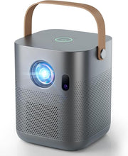 Load image into Gallery viewer, Portable Mini Projector with WiFi and Bluetooth - Electric Focus &amp; Auto Keystone &amp; Zoom, Full HD 1080P Supported Outdoor Movie Projector, Compatible with iOS/Android/TV Stick/HDMI/PS5 (Brown)
