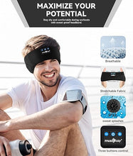 Load image into Gallery viewer, MUSICOZY Sleep Headphones Headband, Wireless Earbuds Earphones Sweat Resistant with Ultra-Thin HD Stereo Speaker, Bluetooth 5.2 for Workout Running Cool Gadgets Unique Gifts
