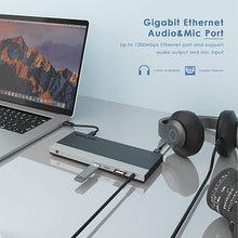 Load image into Gallery viewer, WAVLINK USB C Docking Station, Support 100W Charging for PC, Triple Display Max 4K@60Hz with DisplayPort,2 HDMI,4 USB 3.0,Gigabit Ethernet,SD/TF Card Slot,Audio Jack for Windows &amp; Mac OS M1 M2
