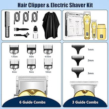 Load image into Gallery viewer, SUNNOW Hair Clippers Professional Cordless for Men, Beard Trimmer Hair Trimmer Electric Foil Shavers Razor Kit, Rechargeable Hair Cut Machines Men&#39;s Beard Grooming Kit for Home, Barber
