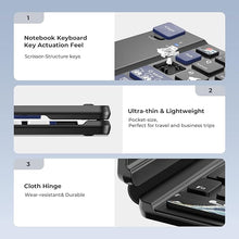 Load image into Gallery viewer, Bluetooth Keyboard, XVX WK60 Foldable Keyboard, Portable Keyboard, Travel Keyboard Compatible with Windows iOS Android, for iPhone and Tablet
