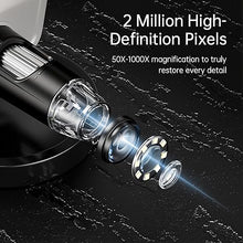 Load image into Gallery viewer, Digital Microscope, 4.3&quot; LCD USB Coin Microscope, 1000X 1080P Error Coin Magnifier with 8 Adjustable LED Lights, PC View, Compatible with Windows for Adults Kids
