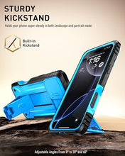 Load image into Gallery viewer, Poetic Revolution Case for iPhone 16 Pro 6.3 inch, [Slide Camera Cover], Full-Body Military Grade Rugged Shockproof Cover with Kickstand and Built-in-Screen Protector, Light Blue
