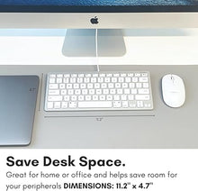 Load image into Gallery viewer, Macally Small Wired Keyboard for Mac and Windows - 78 Scissor Switch Keys Compatible Apple Keyboard - USB Mini Keyboard That Saves Space and Looks Great - Plug and Play Wired Mac Keyboard - Aluminum
