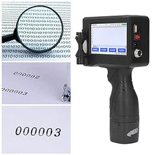 Load image into Gallery viewer, Hilitand Handheld Inkjet Printer, Quick Drying Portable Handheld Inkjet Printer with LED for Barcode Label, 3D Printer Platforms
