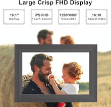 Load image into Gallery viewer, Forc Digital Picture Frame WiFi 10.1 Inch Digital Photo Frame with IPS HD Touch Screen, Electronic Picture Frame, Auto-Rotate, Easy Setup to Share Photos Load from Phone Via APP
