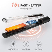 Load image into Gallery viewer, MiroPure Flat Iron Hair Straightener, 1 Inch Titanium Plates Hair Straightener with 15S Heat-up, Professional MCH Ceramic Negative Ion Hair Iron Dual Voltage for Women Hair with Auto Shut-Off

