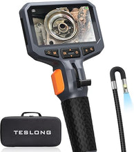 Load image into Gallery viewer, Teslong Articulating Borescope with Dual Lens Endoscope Camera, Two-Way Articulated Industrial Inspection Camera with LED Light, Flexible Mechanic Fiber Optic Snake Scope Cam for Wall Automotive-5FT
