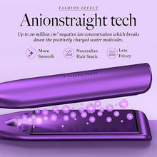 Load image into Gallery viewer, 2-in-1 Hair Straightener &amp; Curler, 8.5&quot; Extra-Large Ceramic Iron with 20M Anions (Purple)
