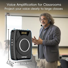 Load image into Gallery viewer, Powerful Portable Voice Amplifier with Bluetooth5.0, Recording and UHF Wireless Microphone Headset - 20W Speaker System for Teachers, Singers, Coaches
