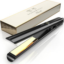 Load image into Gallery viewer, Titanelli 2 in 1 Titanium Hair Straightener and Curler | 100% Pure Ti-Thermal Technology Flat Iron | 1-Inch Professional Styling | Available in Black, Gold, and Pink (Black)
