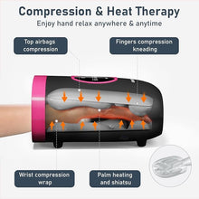 Load image into Gallery viewer, QUINEAR Hand Massager - Cordless Hand Massager with Heat and Compression for Arthritis, Carpal Tunnel and Stiff Joints - Gifts for Women Men- FSA/HSA Eligible (Pink)
