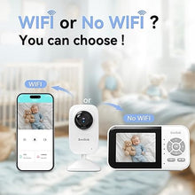 Load image into Gallery viewer, Baby Monitor, Baby Monitor with Camera and Audio, Video Baby Monitor WiFi Night Vision, 2.8&quot; LCD Screen Baby Camera VOX Mode Alarm and 1200ft Long Range
