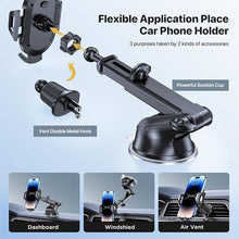 Load image into Gallery viewer, Miracase Phone Holders for Your Car, [Thick Case &amp; Heavy Phone Friendly] Universal Cell Phone Car Mount, 3-in-1 Phone Mount for Car Dashboard Windshield Air Vent Fit for All Smartphones, Grey
