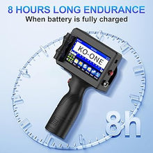 Load image into Gallery viewer, Handheld Inkjet Printer, 0.5 Inch Nozzle, Portable Inkjet Printer Gun for Text QRCode Barcode Production Date Time Logo Batch Number Print on Metal Wood Glass Cloth Carton Plastic
