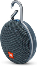 Load image into Gallery viewer, JBL Clip 3, Blue - Waterproof, Durable &amp; Portable Bluetooth Speaker - Up to 10 Hours of Play - Includes Noise-Cancelling Speakerphone &amp; Wireless Streaming
