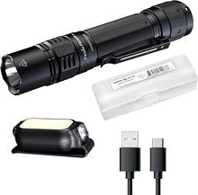Load image into Gallery viewer, Fenix PD36R Pro Tactical Flashlight and Backup Light Kit, 2800 Lumen USB-C Rechargeable Mini-Lite Clip on Flashlight and Lumentac Organizer
