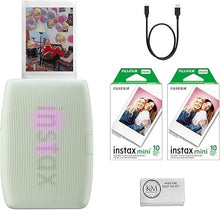 Load image into Gallery viewer, Fujifilm INSTAX Mini Link 3 Smartphone Printer | Sage Green Bundled INSTAX Mini Instant Film | 20 Exposures + Microfiber Cleaning Cloth (3 Items)
